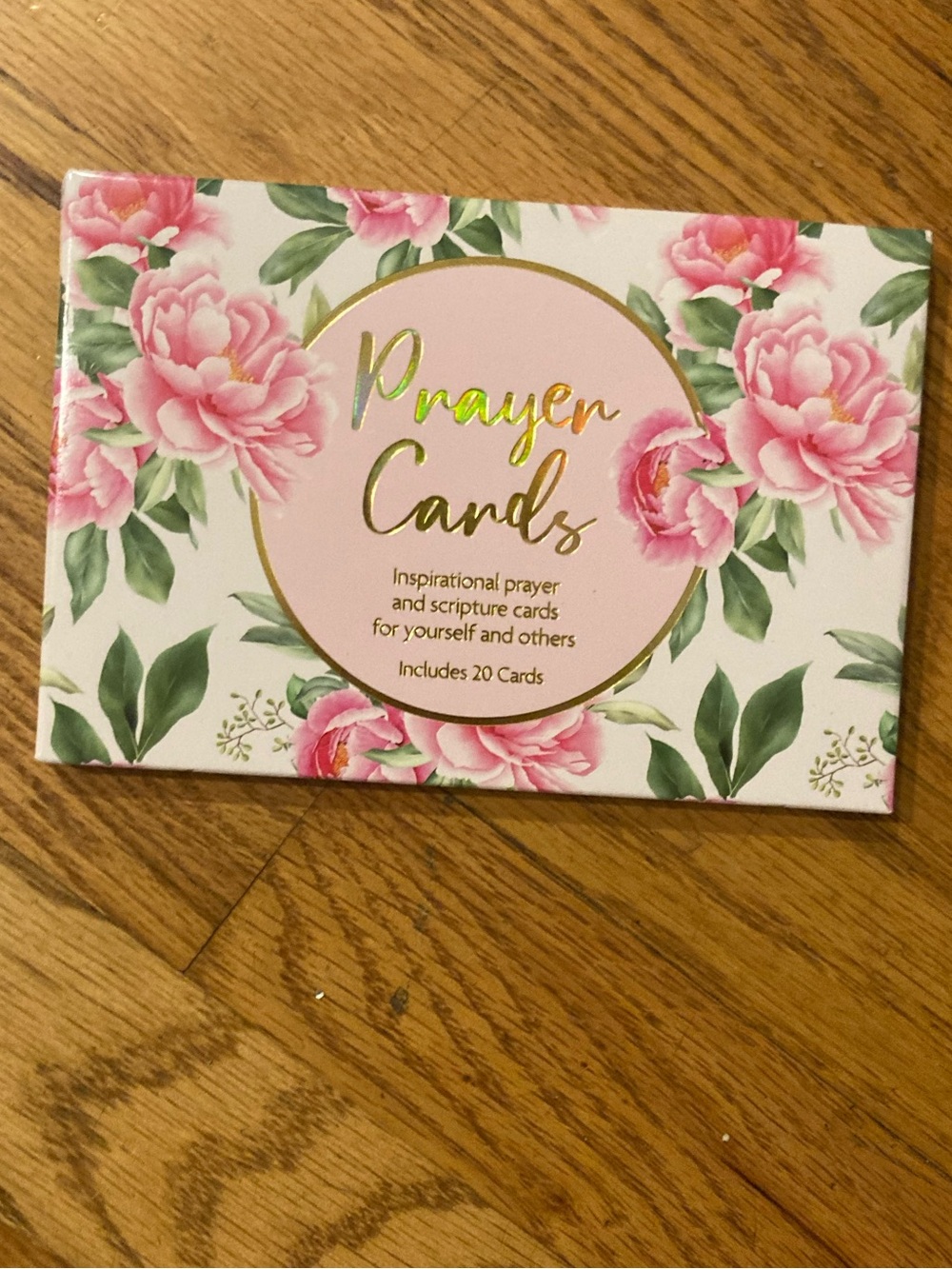 Prayer Cards Set if 20 - Floral Pink and Green